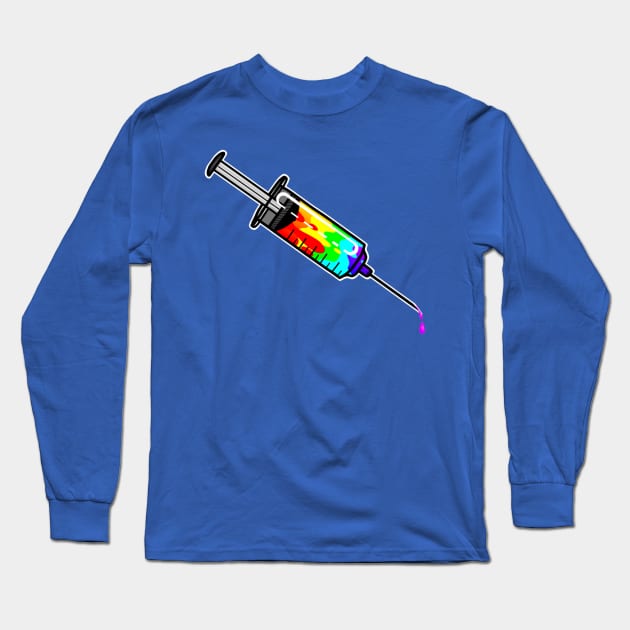 Rainbow Injection Long Sleeve T-Shirt by Catbreon